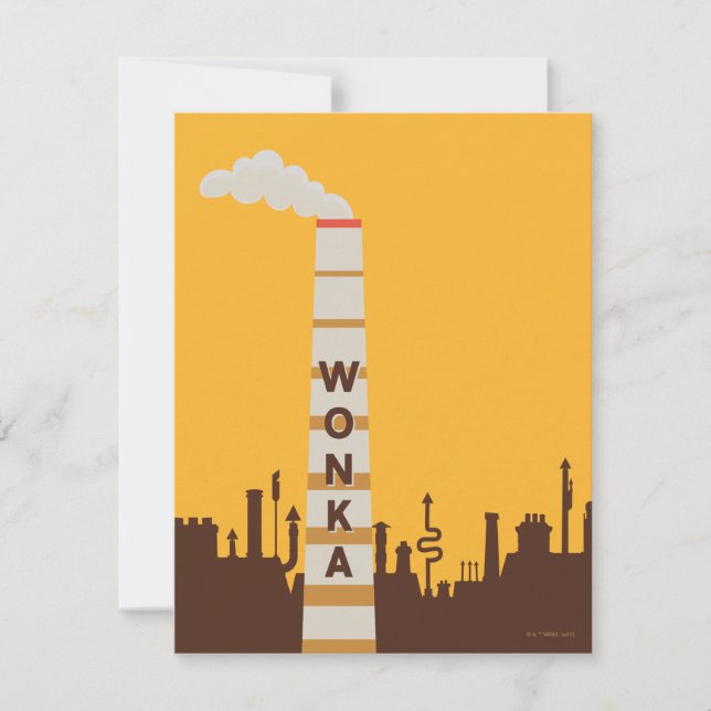 Wonka Factory Silhouette Note Card (Front)