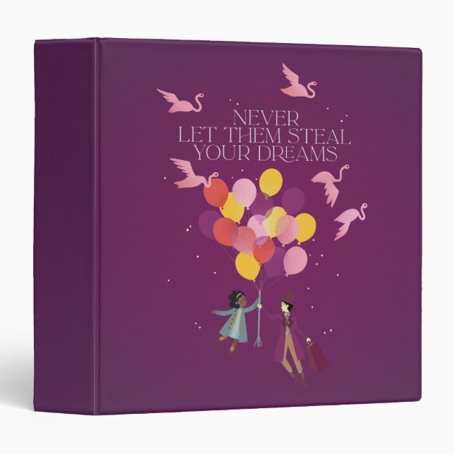 Wonka "Never Let Them Steal Your Dreams" 3 Ring Binder (Front/Spine)