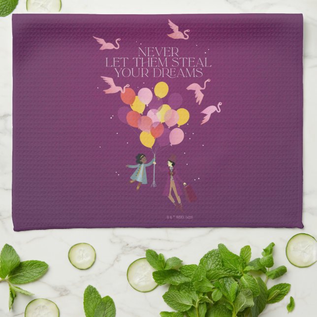 Wonka "Never Let Them Steal Your Dreams" Kitchen Towel (Folded)