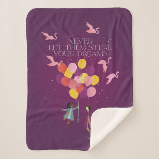 Wonka "Never Let Them Steal Your Dreams" Sherpa Blanket