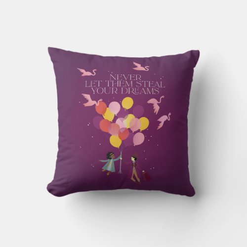 Wonka Never Let Them Steal Your Dreams Throw Pillow