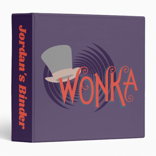 Wonka Spiral Logo 3 Ring Binder