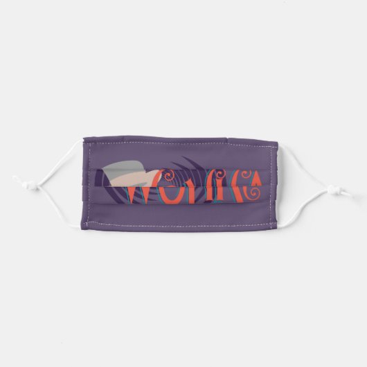 Wonka Spiral Logo Adult Cloth Face Mask (Front, Folded)