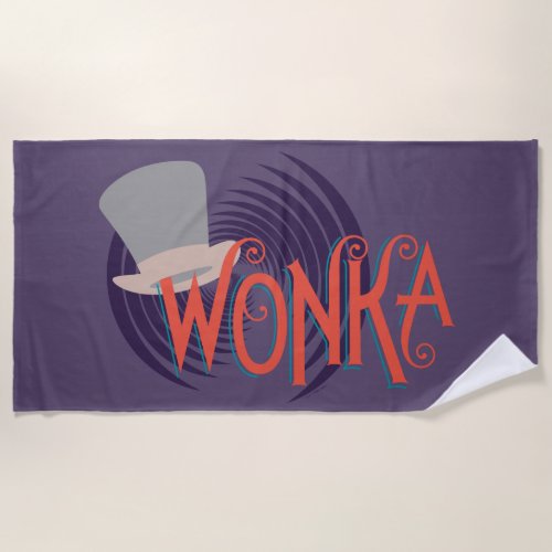 Wonka Spiral Logo Beach Towel