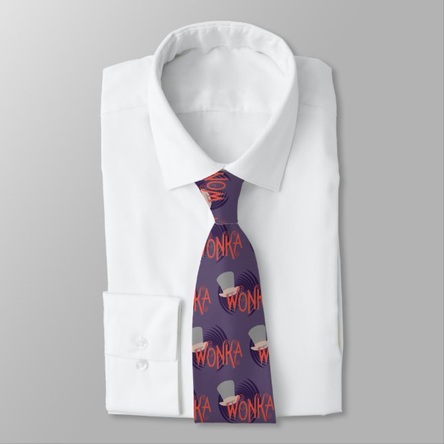 Wonka Spiral Logo Neck Tie (Tied)