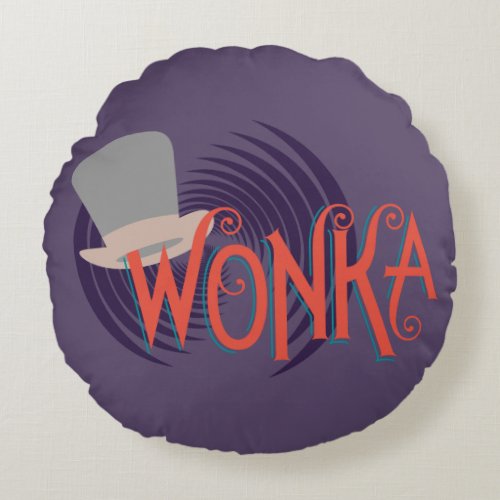 Wonka Spiral Logo Round Pillow