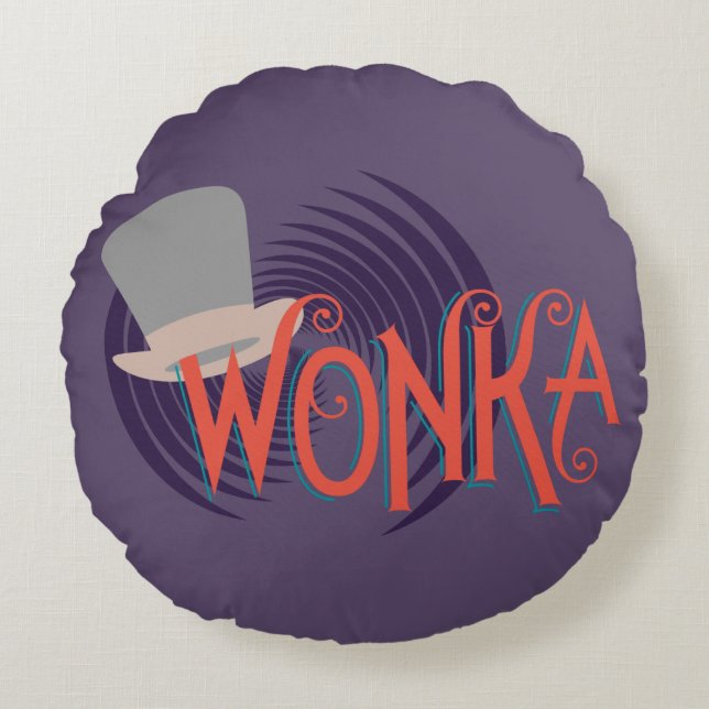 Wonka Spiral Logo Round Pillow (Front)
