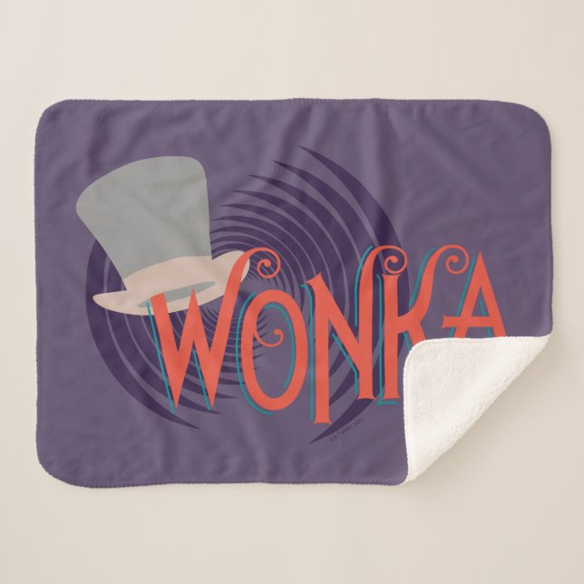 Wonka Spiral Logo Sherpa Blanket (Front (Horizontal))