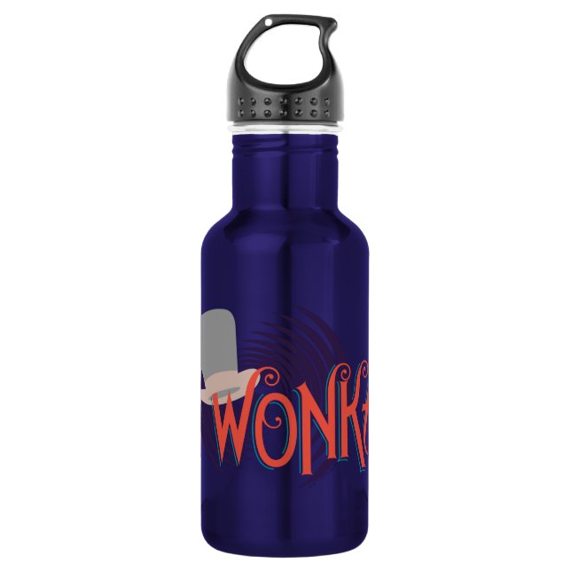 Wonka Spiral Logo Stainless Steel Water Bottle (Front)