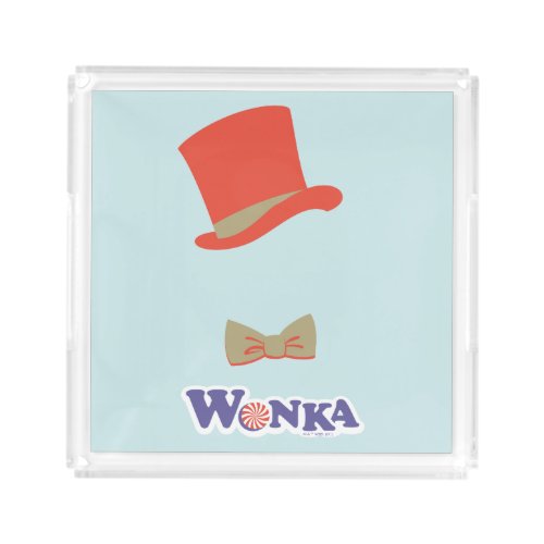 Wonka Top Hat  Bow Tie Acrylic Tray