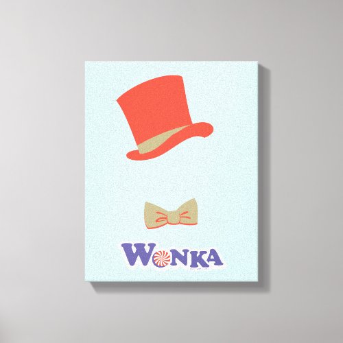 Wonka Top Hat  Bow Tie Canvas Print