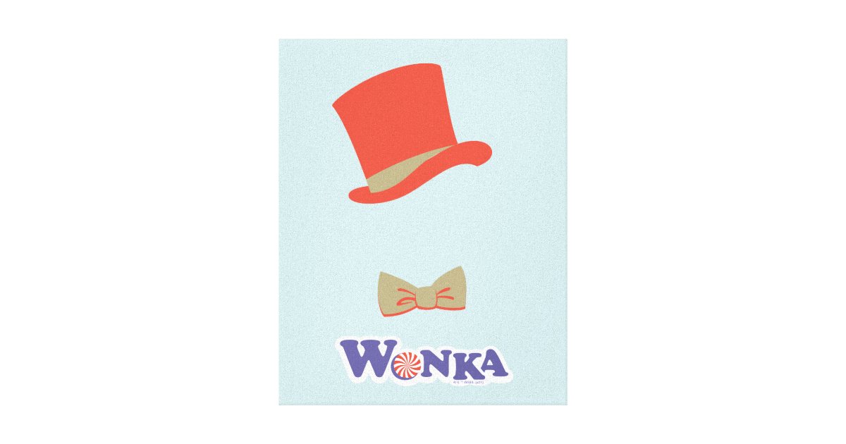 Wonka Top Hat & Bow Tie Canvas Print