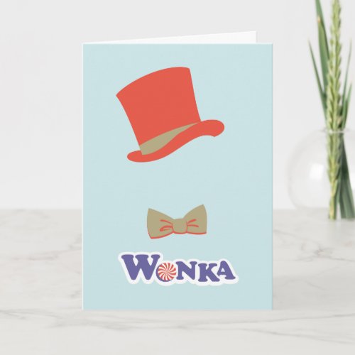 Wonka Top Hat  Bow Tie Card