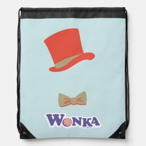 Wonka Top Hat  Bow Tie Drawstring Bag