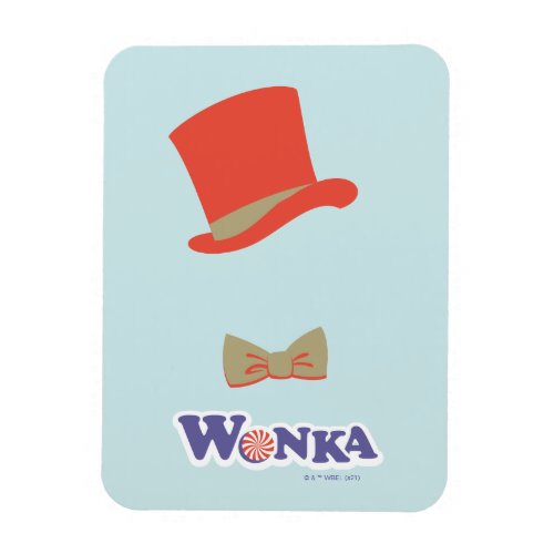 Wonka Top Hat  Bow Tie Magnet