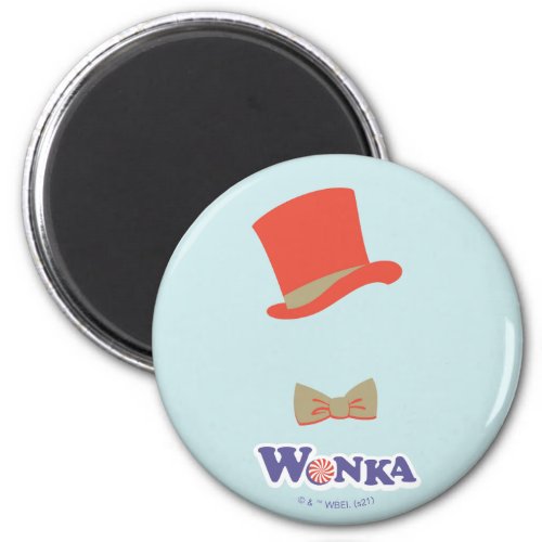 Wonka Top Hat  Bow Tie Magnet