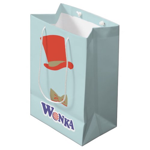 Wonka Top Hat  Bow Tie Medium Gift Bag