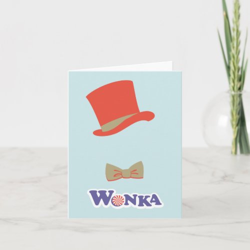 Wonka Top Hat  Bow Tie Note Card