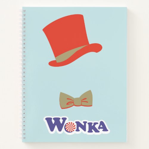Wonka Top Hat  Bow Tie Notebook