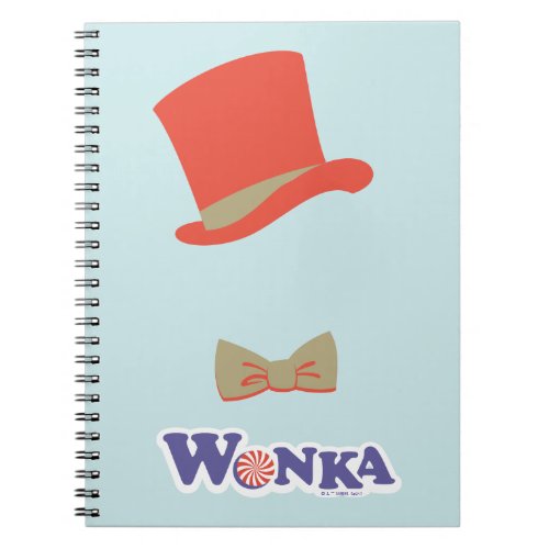 Wonka Top Hat  Bow Tie Notebook