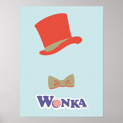 Wonka Top Hat  Bow Tie Poster