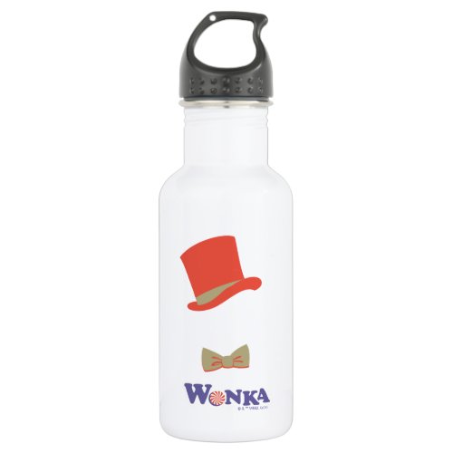 Wonka Top Hat  Bow Tie Stainless Steel Water Bottle