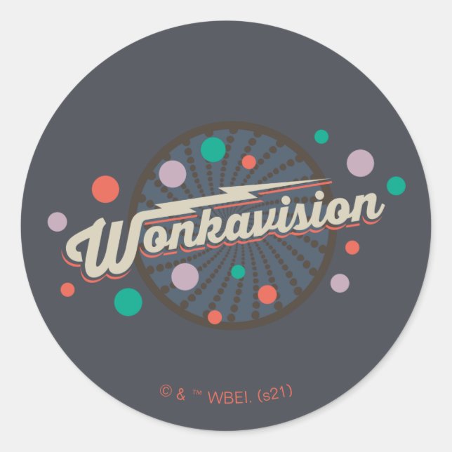 Wonkavision Logo Classic Round Sticker (Front)