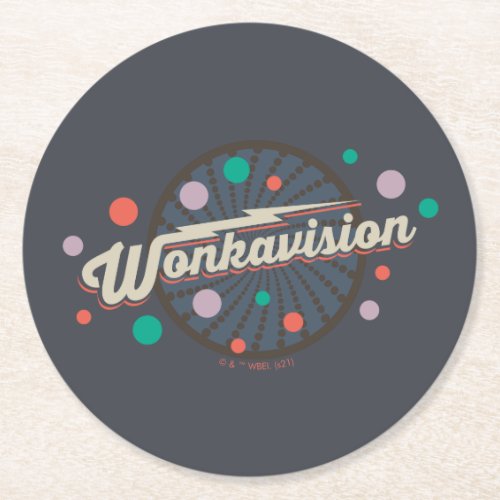 Wonkavision Logo Round Paper Coaster