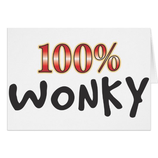 Wonky 100 Percent Cards (Front Horizontal)