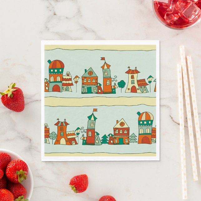 Wonky Houses Napkins (Creator Uploaded)