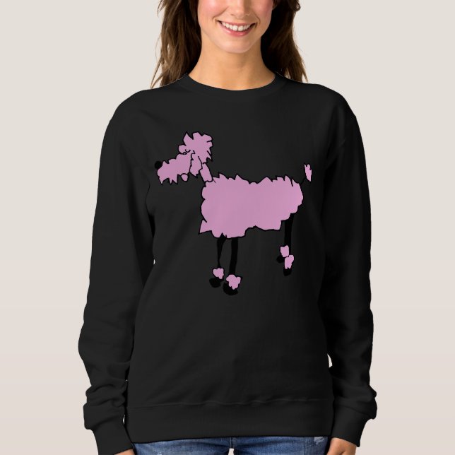 Wonky Pink poodle     Sweatshirt (Front)