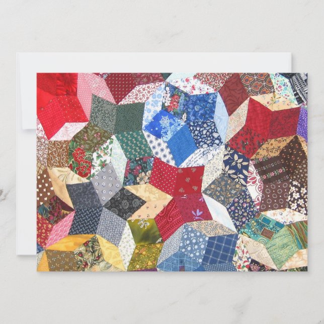 Wonky Star Quilt Invitation (Front)