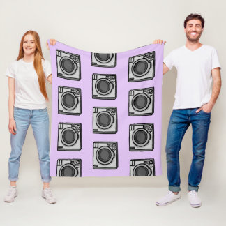 Wonky Washing Machine Fleece Blanket