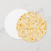 Wonky Watercolor Gold Glitter Metal Mermaid Scales (Front/Back)