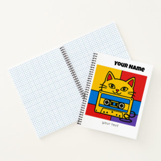 Wonky Zoo Catsette Spiral Notebook