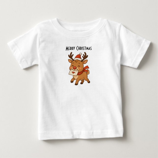 Wonky Zoo Toddler T-Shirt – Cute Reindeer (Front)