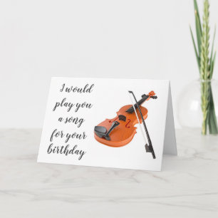 WON'T PLAY A SONG **39th BIRTHDAY CARD** Card