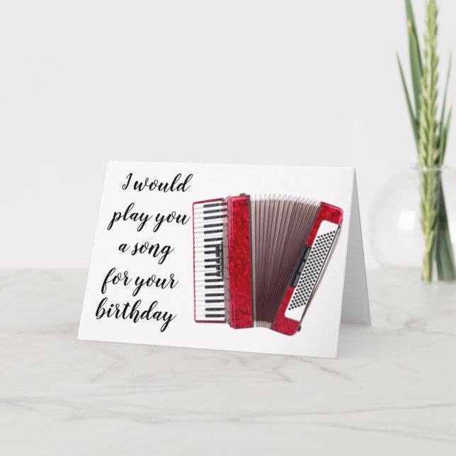 WON'T PLAY A SONG **50th BIRTHDAY CARD** Card (Front)