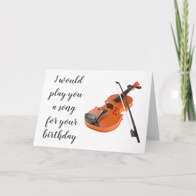 WON'T PLAY A SONG **70th BIRTHDAY CARD** Card (Front)