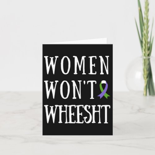 Wont Wheesht Feminist Design Suffragette Ribbon  Card