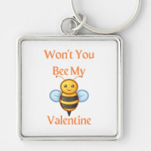 Won't You Bee My Valentine with a Bee on a 