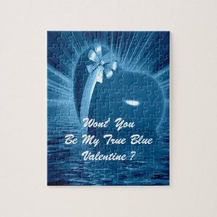 WON'T YOU PLEASE BE MY TRUE BLUE VALENTINE ? JIGSAW PUZZLE