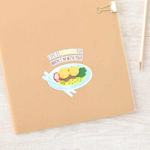 Wontonful Wondeful Dumpling Couple Noodle Love Pun Sticker