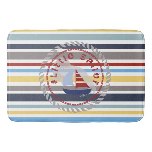 WONZ Limited little Sailor by Shirt to Design Bathroom Mat (Front)