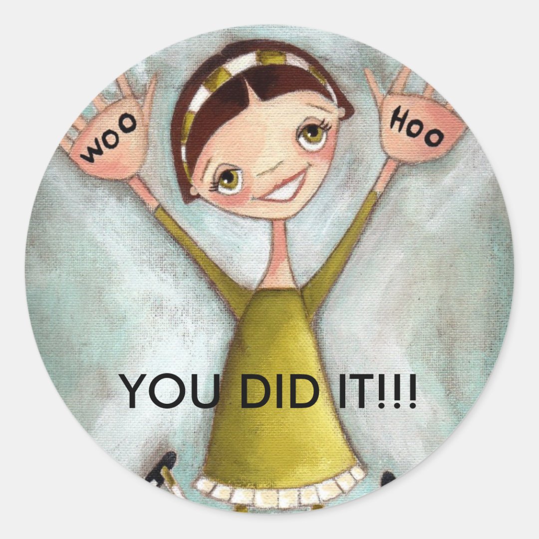 Woo Hoo Girl Stickers Zazzle