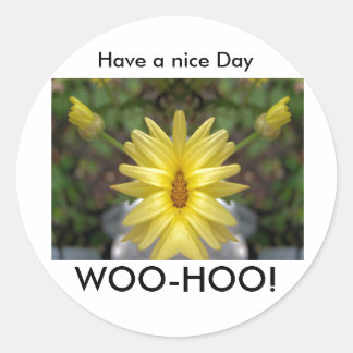 WOO-HOO!, Have a nice Day Classic Round Sticker