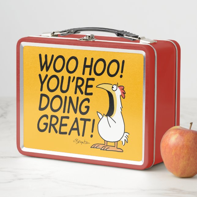 WOO HOO! YOU'RE DOING GREAT! Sandra Boynton Metal Lunch Box (In Situ)