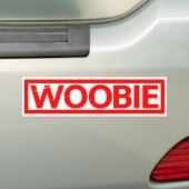 Woobie Stamp Bumper Sticker (On Car)