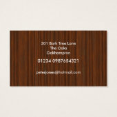 Wood 4 Wood Effect Business Cards (Back)