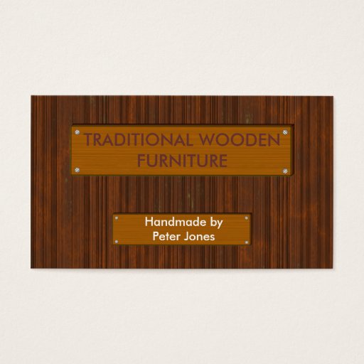 Customizable Wood 4 Wood Effect Business Cards